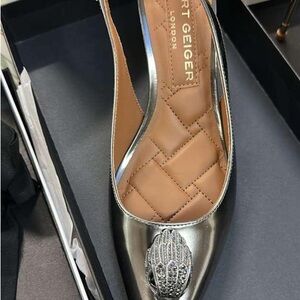 Kurt Geiger Metallic Silver Heels